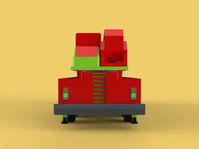 FIRETRUCK FIREFIGHTER FIREFIGHTING FIREMAN ENGINE MOBILE CRANE 3D model