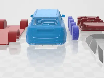 Mercedes Benz GLE63S AMG Coupe 2024 - Separate Parts STL Model 3D print model