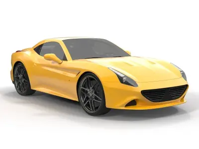 Generic Sport Car Simple Interior 3D model