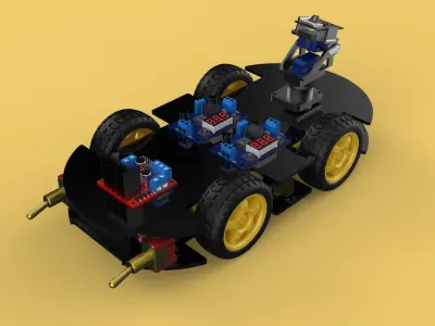 SURVEILLANCE ROBOT CAMERA SECURITY SMART CAR PATROL AUTONOMOUS 3D model