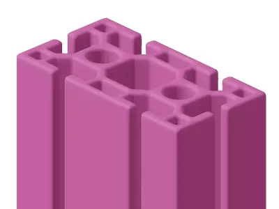 Plastic Industrial Aluminium Profile Toy 3D model