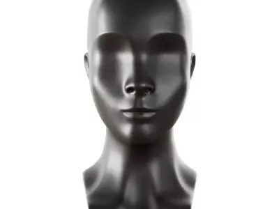 Male mannequin head 3D model