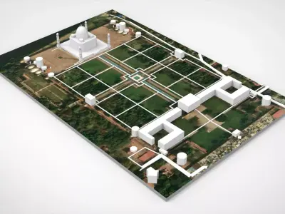 The Taj Mahal Agra India 3D model