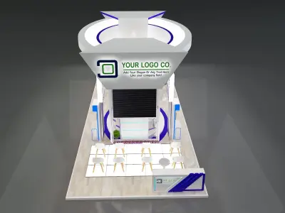Booth Exhibition Stand a194 3D model