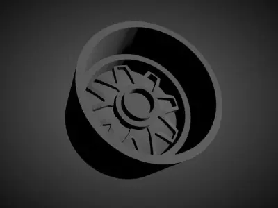 Fatlace Ame F-Zero2 scalable and Printable rim 3D 3D print model