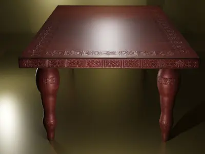 Antique Table Low-poly 3D model