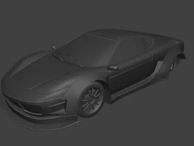 Lamborghini 3D Car Body Kit  game ready 3D Print-Optimized 3D print model