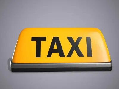Taxi Sign Low-poly 3D model