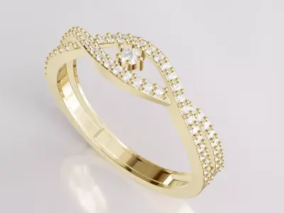Jewelry Diamond Ring Model RG49 Free 3D print model