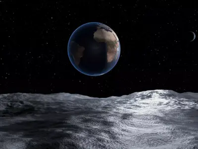 Moon View Solar System 3D model