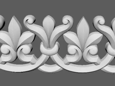 Central decor ornament for furniture 3D model 236