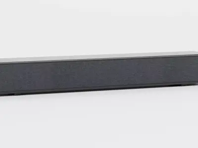 Soundbar V2 - Universal Black Audio Speaker Low-poly 3D model