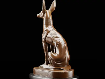 Anubis Statue Decor 3D model