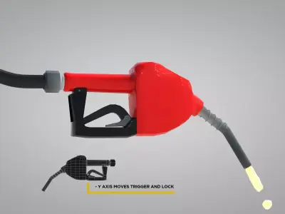 Fuel Nozzle Red 3D model
