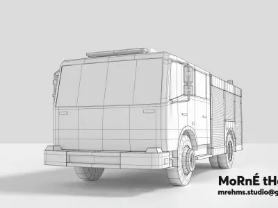 Cape Town Fire Engine Free 3D model