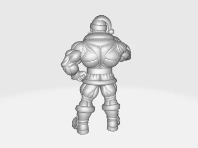 Muscle Santa Claus Epic Buff Santa Figurine Christmas Decoration 3D print model