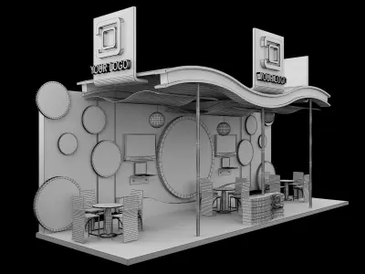 Booth Exhibition Stand a519a 3D model