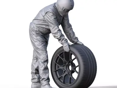 3 PITSTOP FiguresRC CAR GT3 3D print model