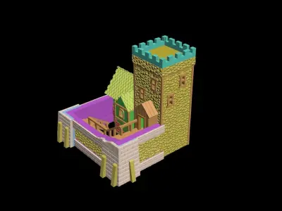 Medieval House 53 3D print model 3D model