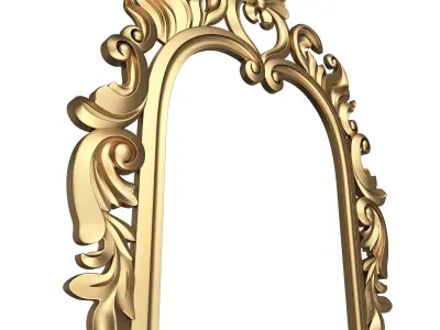 Classic Mirror 06 Low-poly 3D model