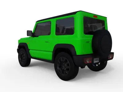 Suzuki Jimny Sierra 2019 3D model low poly Low-poly 3D model