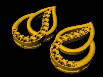 Drop Earrings 3dm file Free 3D print model