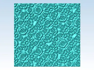 Organic abstract docorative bas relief for CNC machining 3D print model