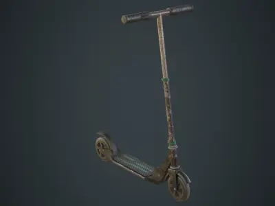 Kick Scooter 2B Low-poly 3D model