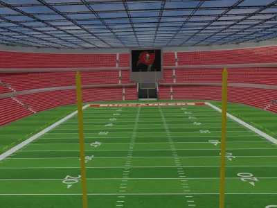 Tampa Bay Buccaneers - American Football Stadium Low-poly 3D model
