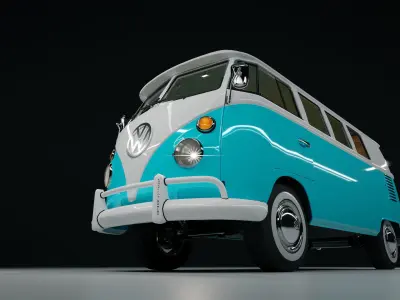 Volkswagen Type 1 camper van 3D model