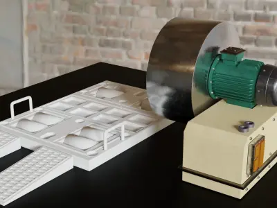 1 64 printable fan exhaust dyno room 3D print model