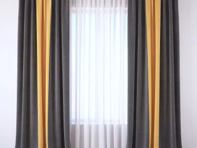 Set 105 Curtains 3D model