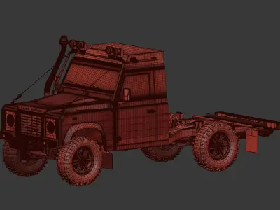 Landrover Defender 130 Chassis Cab 2011 3D model