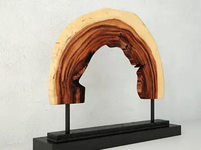 Wooden Decoration on Stand 3D model
