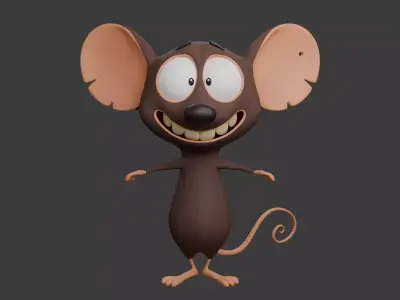 Mouse Cartoon 02 3D model