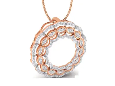 Women pendant 3D print model 10