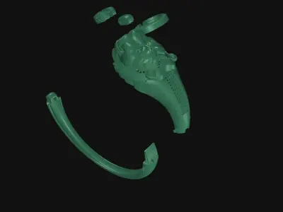 Gold Lion Bracelet 3D print model