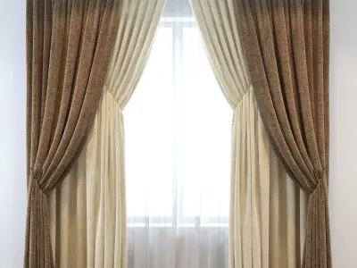 Set 15 Curtains 3D model