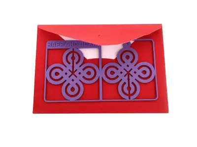 Holiday 3D Printable Geometric Stocking Sprue STL File Ornament 3D print model