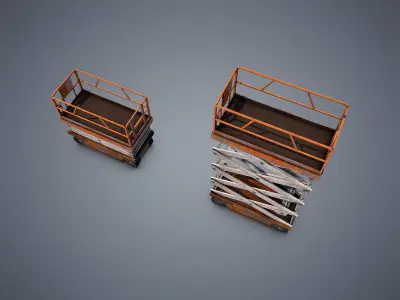 Scissor lift Low-poly 3D model