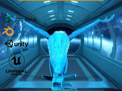 Futuristic Alien model pack Low-poly 3D model