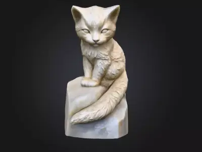 Whisker Sculpture Low-poly 3D model
