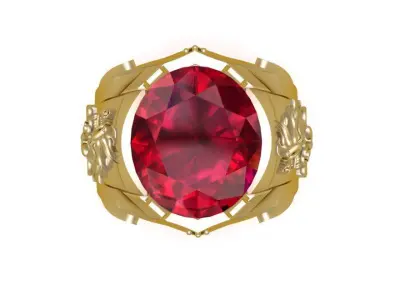 Luxury Dragon Ruby Ring for Men  207 3D print model