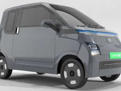 MG Comet Electrick Car Gray 3D model