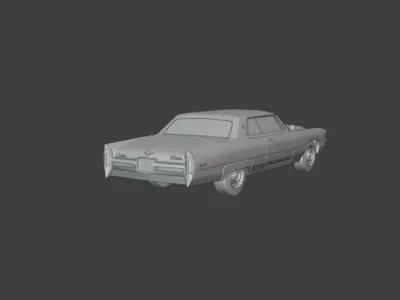 1966 cadillac coupe de ville  3D print model