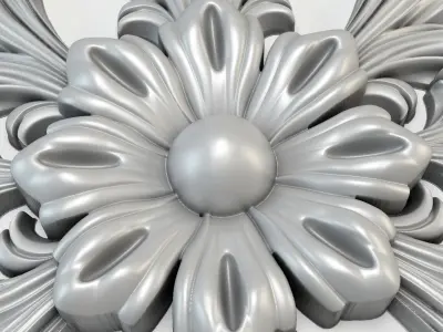 3D stl model of a flower for CNC router  3D print model