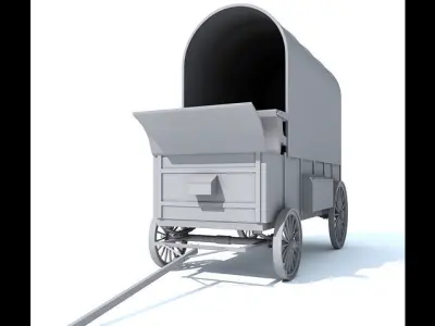 Old West Carriage 3D model