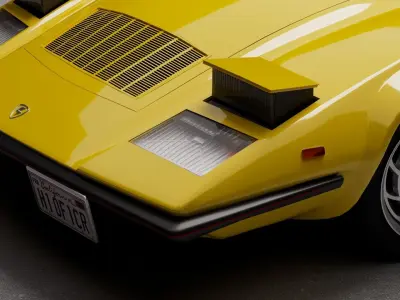 80s - 70s generic sports car  3D model