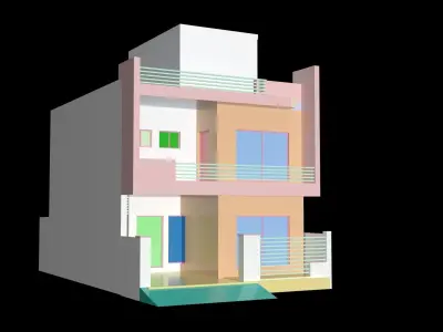 Exterior Design Modeling  of a House 3D model