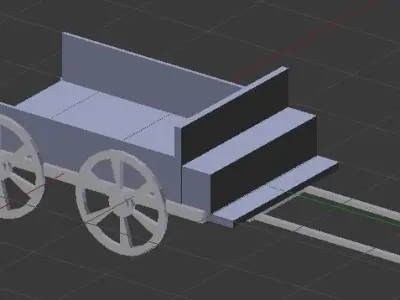 medieval cart 3D model